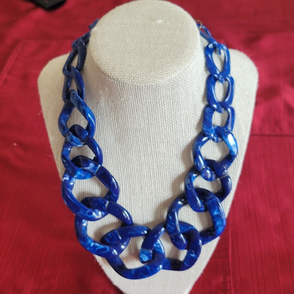 Acrylic "Lapis" Adjustable Necklace - image 1